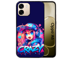 Coque noire taperso pour OPPO A6 A6X 4G et 5G avec motif anime crazy protection antichoc personnalisée