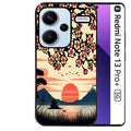 Coque noire taperso pour Redmi Note 13 PRO PLUS 5G avec motif japan cerisier protection antichoc personnalisée