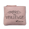 Porte monnaie personnalisé motif maman merveilleuse astro rose clair en feutrine en feutrine