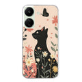 Coque taperso pour POCO C65 4G avec motif chat papillon 1 protection antichoc personnalisée
