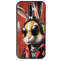 Coque noire taperso pour OPPO Reno 2 et 2Z avec motif lapin tag protection antichoc personnalisée