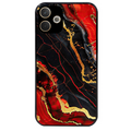 Coque noire taperso pour OPPO A5 PRO 4G et 5G avec motif marbre rouge protection antichoc personnalisée