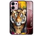Coque noire taperso pour OPPO A6 PRO 4G et 5G avec motif tigre style hip hop protection antichoc personnalisée