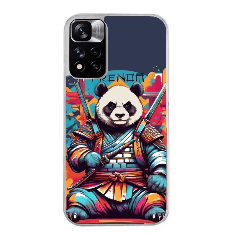Coque taperso pour Redmi Note 10 4G 5G PRO 10S avec motif panda katana personnalisee protection antichoc personnalisée
