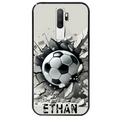 Coque noire taperso pour OPPO A5 A9 2020 avec motif foot beton personnalisee protection antichoc personnalisée