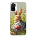 Coque taperso pour Redmi Note 10 4G 5G PRO 10S avec motif lapin et fleurs personnalisee protection antichoc personnalisée