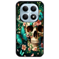 Coque noire taperso pour POCO M8 5G et PRO 5G avec motif tete de mort skull printemps protection antichoc personnalisée