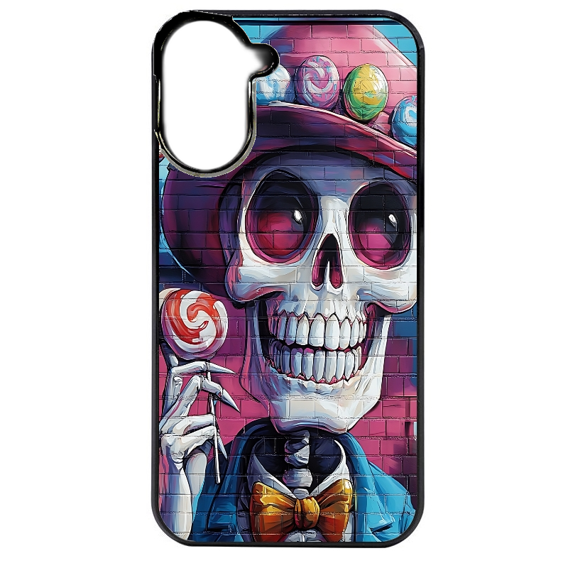 Coque noire taperso pour Redmi A5 4G avec motif tete de mort tag protection antichoc personnalisée