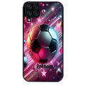 Coque noire taperso pour galaxy A22 A32 A52 A52S 4G 5G  avec motif foot etoile personnalisee protection antichoc personnalisée
