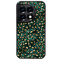 Coque noire taperso pour OnePlus 11 et 12 avec motif leopard vert protection antichoc personnalisée