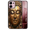 Coque noire taperso pour OPPO A6 PRO 4G et 5G avec motif bouddha et mosaique protection antichoc personnalisée