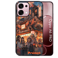 Coque noire taperso pour OPPO A6 PRO 4G et 5G avec motif anime street japan personnalise protection antichoc personnalisée
