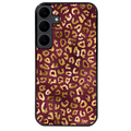 Coque noire taperso pour galaxy Z Fold 6 et 7 avec motif leopard grenat protection antichoc personnalisée
