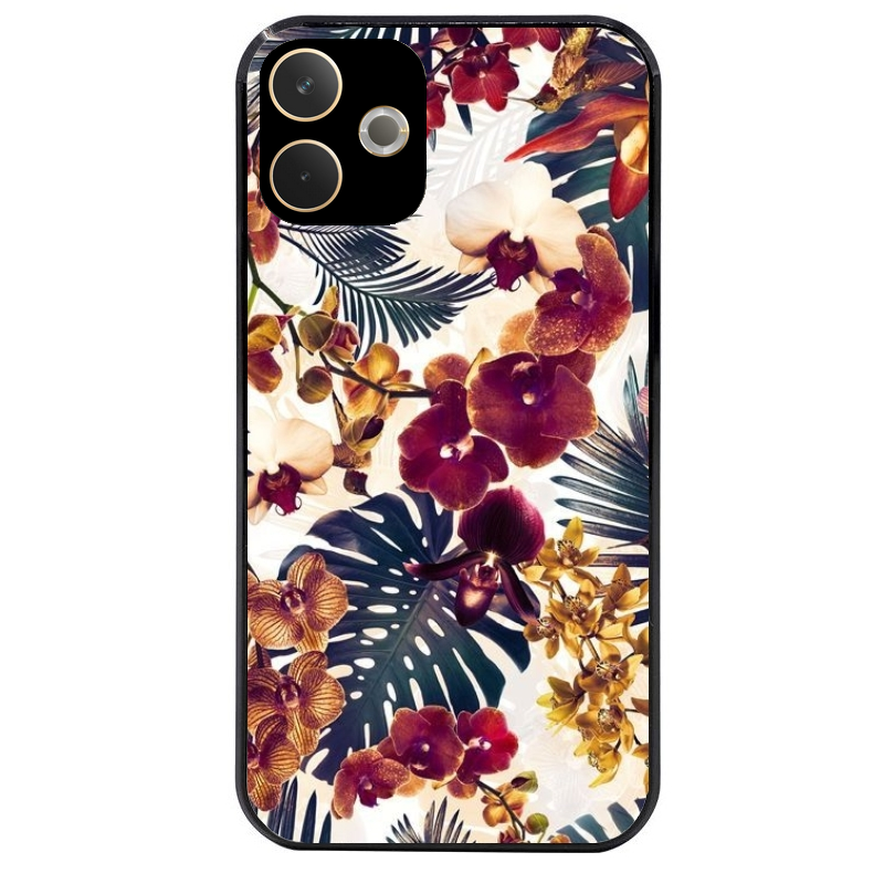Coque noire taperso pour OPPO A5 PRO 4G et 5G avec motif jungle couleurs d'automne protection antichoc personnalisée