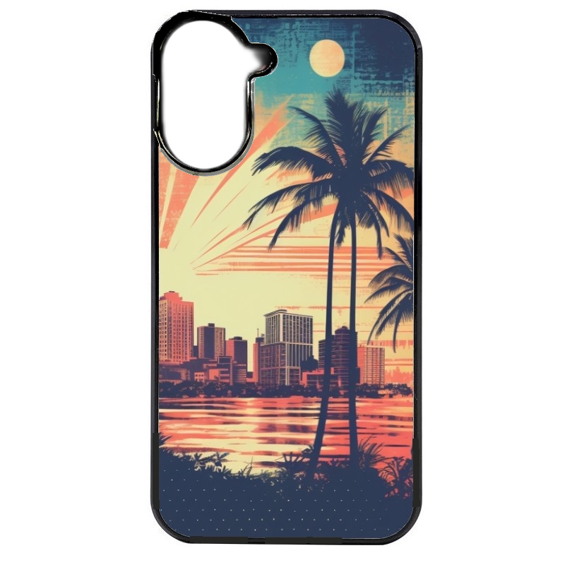 Coque noire taperso pour Redmi A5 4G avec motif hawaii retro protection antichoc personnalisée