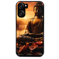 Coque noire taperso pour OnePlus Nord CE5 avec motif bouddha et soleil protection antichoc personnalisée