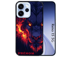 Coque noire taperso pour OPPO Reno 15 et F FS 5G avec motif lion anime protection antichoc personnalisée