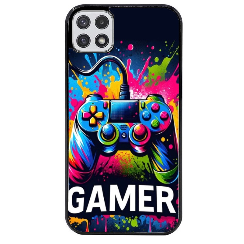 Coque noire taperso pour galaxy A22 A32 A52 A52S 4G 5G  avec motif gamer protection antichoc personnalisée