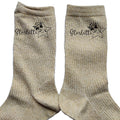 Chaussettes paillettes doré motif starlette