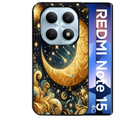 Coque noire taperso pour Redmi Note 15 et PRO PLUS 4G 5G avec motif lune astre protection antichoc personnalisée