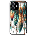 Coque noire taperso pour OPPO A40 avec motif plumes et bijoux protection antichoc personnalisée