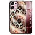 Coque noire taperso pour OPPO A6 PRO 4G et 5G avec motif effet fourrure leopard 1 protection antichoc personnalisée