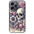 Coque noire taperso pour Redmi 12 4G et 5G avec motif tete de mort pastel protection antichoc personnalisée
