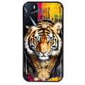 Coque noire taperso pour OPPO A16 et A16S avec motif tigre style hip hop protection antichoc personnalisée