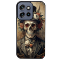 Coque noire taperso pour Moto Edge 60 et Neo Fusion Pro avec motif tete de mort chapeau protection antichoc personnalisée