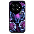 Coque noire taperso pour OnePlus 13 avec motif tigre uv style manga protection antichoc personnalisée