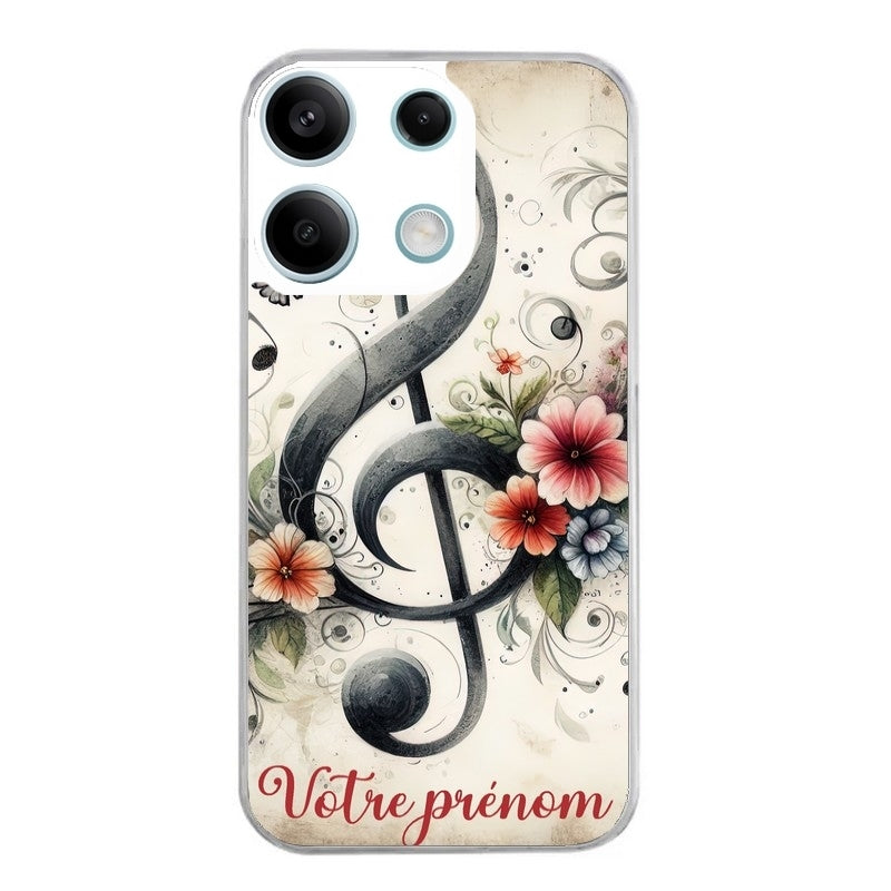 Coque taperso pour POCO M6 PRO 4G avec motif musique cle sol personnalisee protection antichoc personnalisée