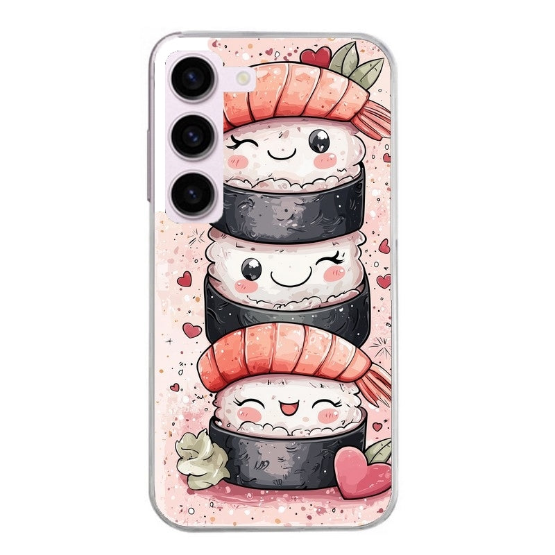 Coque taperso pour Galaxy A13 4G et 5G A23 A53 avec motif sushi kawai anime protection antichoc personnalisée