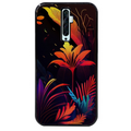 Coque noire taperso pour OPPO Reno 2 et 2Z avec motif tropical jaune protection antichoc personnalisée