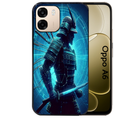 Coque noire taperso pour OPPO A6 A6X 4G et 5G avec motif samourai bleu protection antichoc personnalisée