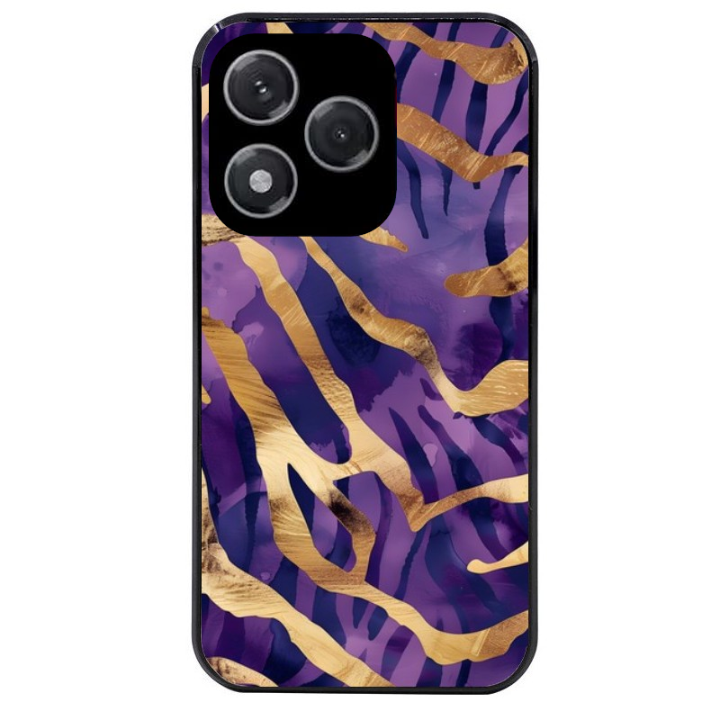 Coque noire taperso pour Honor 400 et Lite Pro Smart avec motif zebre violet protection antichoc personnalisée
