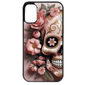 Coque noire taperso pour Moto E13 E14 E15 avec motif tete de mort calavera rose protection antichoc personnalisée