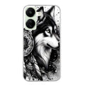 Coque taperso pour POCO C65 4G avec motif loup dreamcatcher protection antichoc personnalisée