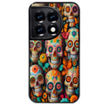 Coque noire taperso pour OnePlus 11 et 12 avec motif mort mexicaine papillon protection antichoc personnalisée
