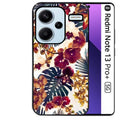 Coque noire taperso pour Redmi Note 13 PRO PLUS 5G avec motif jungle couleurs d'automne protection antichoc personnalisée