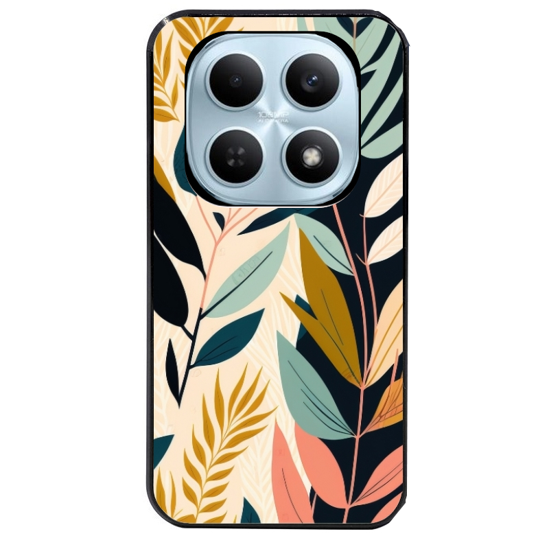 Coque noire taperso pour POCO M8 5G et PRO 5G avec motif vintage et fleur protection antichoc personnalisée