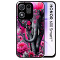 Coque pour Honor 600 SMART elephant et fleurs