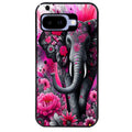 Coque pour Pixel 8A 9A 10A elephant et fleurs