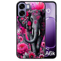 Coque pour Oppo A6 A6 A6K elephant et fleurs