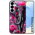 Coque pour Galaxy A08 A18 A28 A38 A58 elephant et fleurs