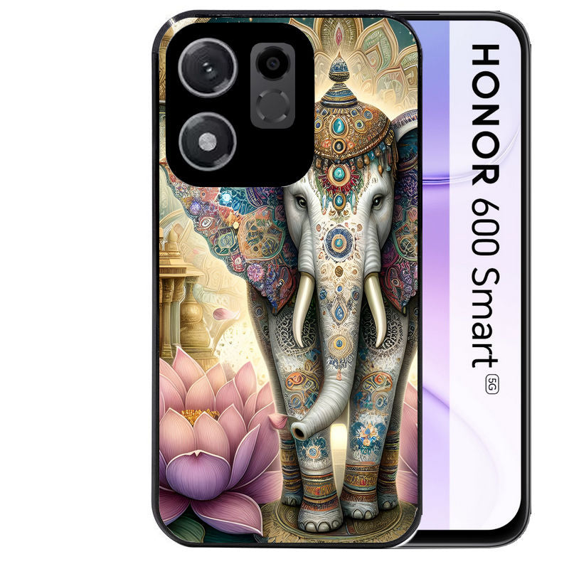 Coque pour Honor 600 SMART elephant et lotus