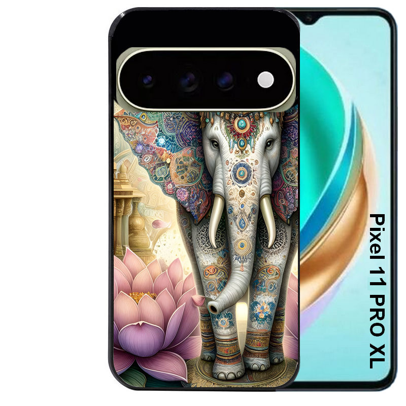 Coque pour Pixel 10 / 11 / PRO / XL elephant et lotus