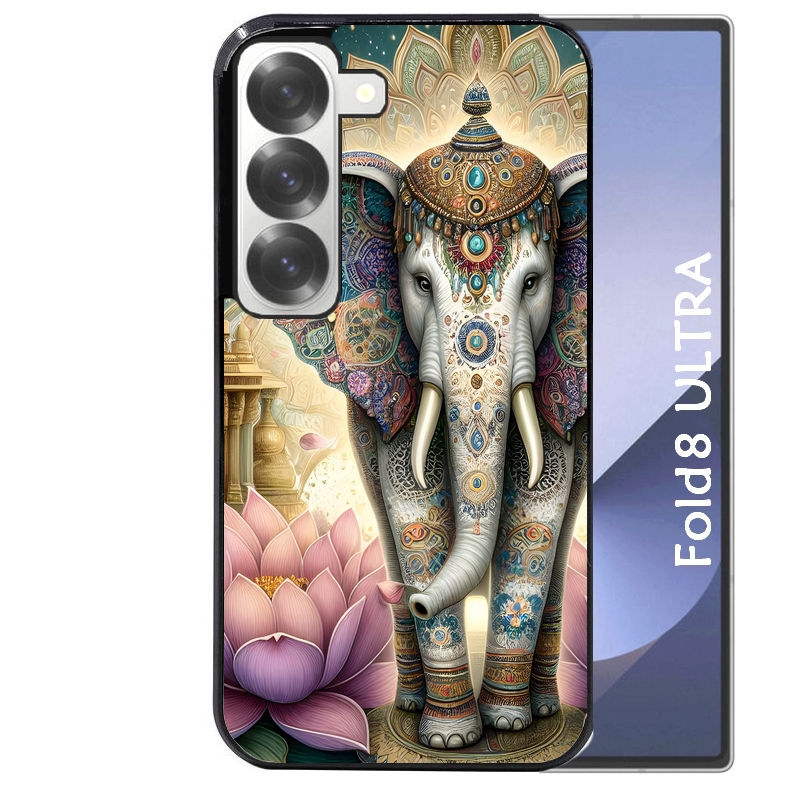 Coque pour Z FOLD 8 ULTRA elephant et lotus