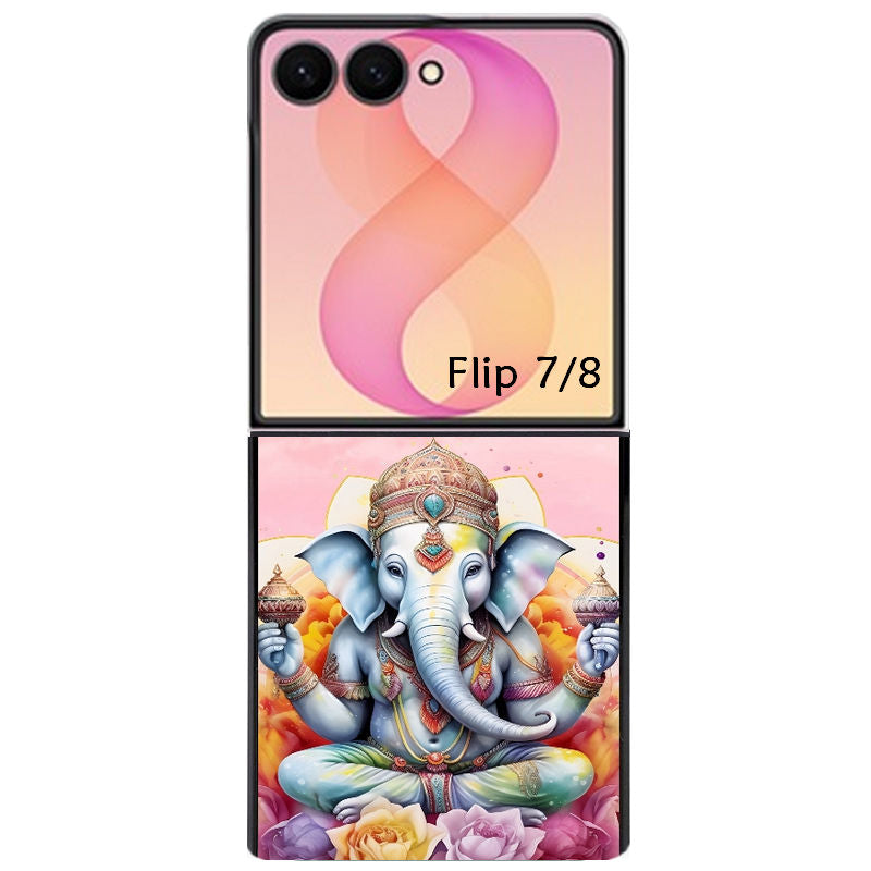 Coque pour Z FLIP 6 7 8 elephant namaste
