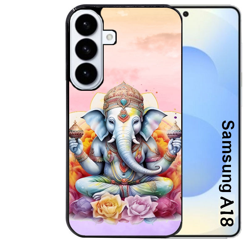 Coque pour Galaxy A08 A18 A28 A38 A58 elephant namaste