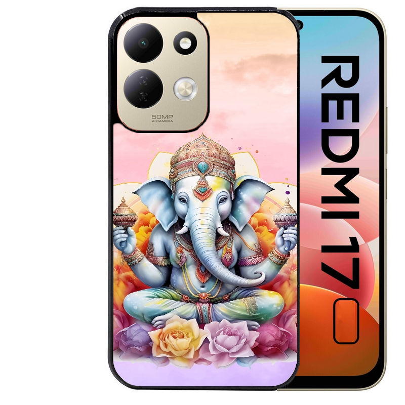Coque pour Redmi 17 et 17C 4G 5G elephant namaste